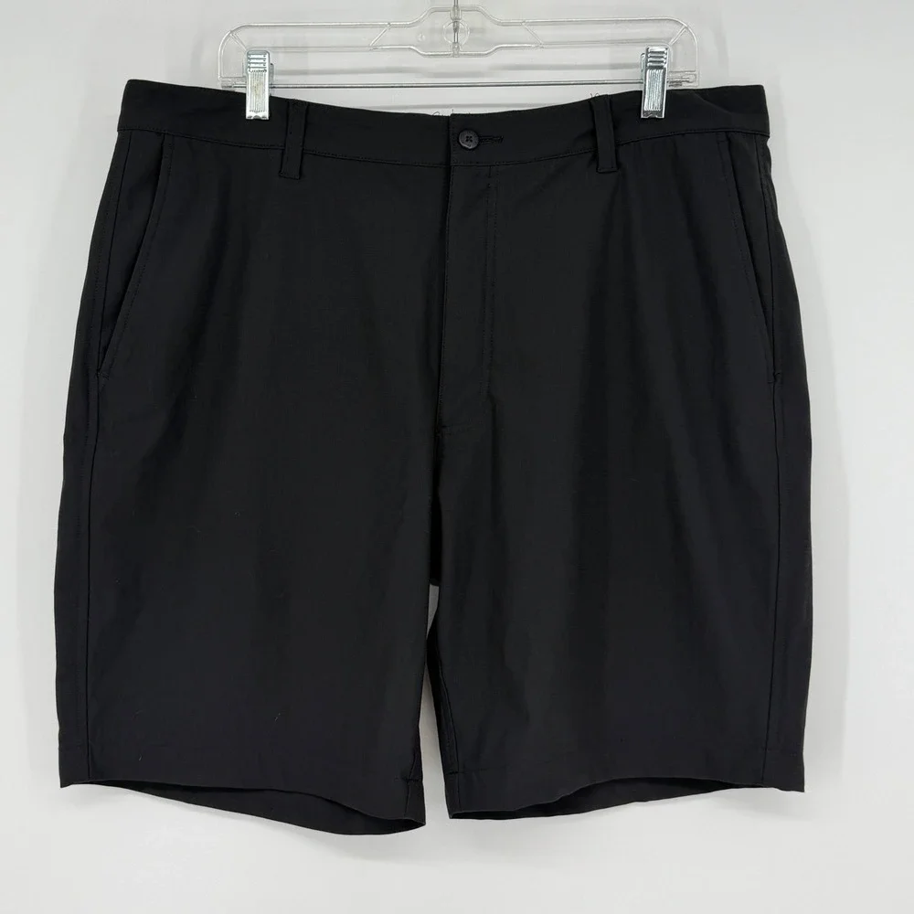 FootJoy Black Golf Shorts Mens 38 Performance Flat Front Stretch‎